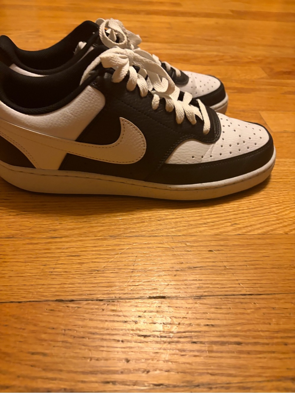 Nike Men’s Court Vision Sneakers in Black and White - Picture 4 of 7